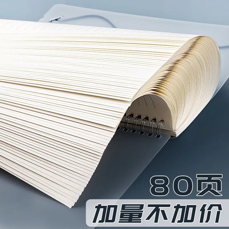 Cream-Colored Lined Paper Inside the PP Spiral Notebook